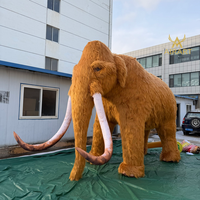 Modèle de ballon gonflable en peluche longue pour exposition sur la faune, décoration gonflable d'éléphant poilu animal sauvage