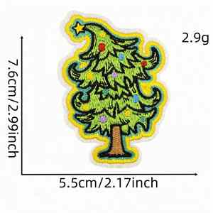 Petits patchs brodés en tissu pour Noël, motifs Père Noël, rennes, sapins, bonbons, pour loisirs créatifs, vêtements, sacs, chapeaux, OEM - Product Image 2