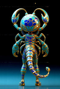 Creación Cultural Inmaterial Cloisonne Constelación Adornos <span class=keywords><strong>Escorpio</strong></span> - Product Image 4