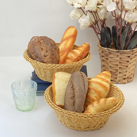 Panier de rangement simple en rotin laqué et osier pour cuisine, vaisselle et articles de table, style classique, portable, vente en gros