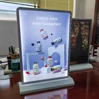 Boîte Lumineuse LED Double Face A5 Basse Consommation pour Menu de Restaurant, Porte-Affiches de Bar et Vitrine de Magasin – Support de Table Publicitaire