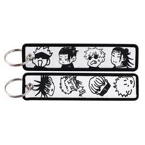 Portachiavi Anime Jujutsu Kaisen Gojo Satoru per Moto e Auto, Regalo per Uomini, Ciondolo Ricamato, Gioielli alla Moda - Product Image 1