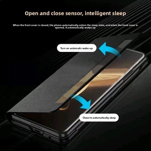 Funda magnética de cuero para teléfono móvil Honor Magic V6, funda protectora anti-caída para Honor V6, estilo empresarial. - Product Image 3