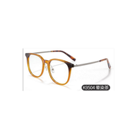 Montures de lunettes optiques rondes transparentes grises avec branches métalliques fines et plaquettes de nez réglables pour hommes et femmes OEM ODM