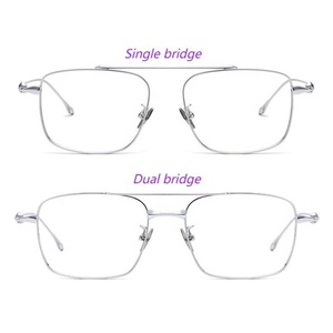 Ultra-Léger Titane Optique Hommes Unisexe Simple Carré Étoile Conception Noir Pliable Temple Mince Vieux Argent Lecture Rectangle - Product Image 2