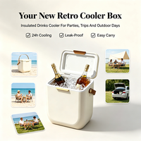 Extérieur Petite Capacité 8L Coloré Boîte Isolé Fruits Portable Refroidisseur Seau À Glace avec Poignée Hôtesse Réchauffeur De Nourriture Chariot