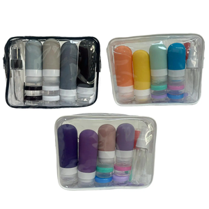 Leak Proof Portable Refillable Squeezable Silicone Lotion Shampoo Bottle Kits <b>Travel</b> Size <b>Containers</b> Bottles Set for Toiletries - Product Image 6