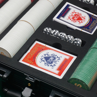 Heißer Verkauf: Großer Aluminium-Trolley-Koffer für 1000 Pokerchips, 3 Kartenspiele und 10 Würfel für Casino-Spiele