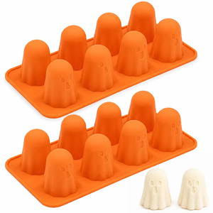 <b>Silicone</b> Ghost Cake Mould Halloween Candy Tray <b>Baking</b> Mold Reusable Dessert Cupcake Pan - Product Image 1