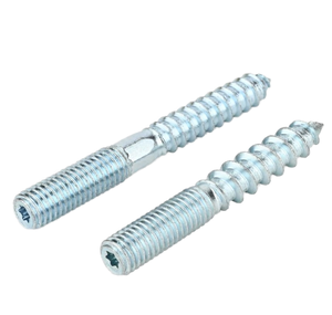 Doppia vite di legno gruccia bulloni bianco zinco placcato in acciaio al carbonio <span class=keywords><strong>M</strong></span> (M2 M3 M4 M5 M6 M8 M10) 25mm 80mm 100mm pollici - Product Image 4