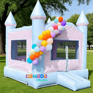 Blow up 8ft Inflatable Bounce House Baby Blue Pink Indoor Outdoor for Toddler 800kg Capacity Easy Setup Ready to Ship - Product Image 1