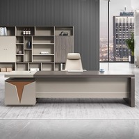 Meja Kerja Eksekutif CEO LBZ-55 Modern Berbahan Kayu Ramah Lingkungan dengan Proses Penyegelan Tepi Penuh - Furnitur Kantor Mewah