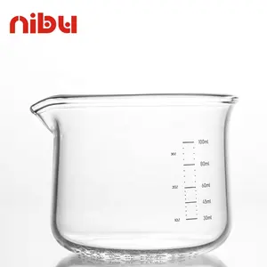 NIBU Barista Tools V-shaped Spout 3.52OZ Espresso Shot Glass Milk Cup Coffee Measuring Cup