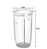 Gobelet de pièces de rechange 24oz avec couvercle To-Go pour le mélangeur NutriBullets Combo NutriBullets Pro 1000 et NutriBullets Select 2.0