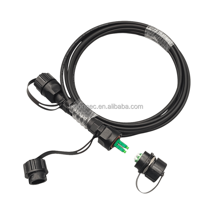 Conector ODVA LC APC Duplex Bulkhead Cabo De Fibra Optica a Prova DAgua ...