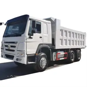 נמוך מחיר SINOTRUK משמש HOWO 6x4 CNHTC דיזל מנוע 375HP 10 גלגלים Dump משאית עבור ניגריה 20t 30t 40t כריית תחבורה