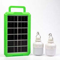 Kit d'éclairage solaire mini rechargeable par USB avec ampoules LED et panneaux solaires pour jardin et bureau, indice de protection IP65