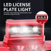 Lumière de plaque d'immatriculation pour moto électrique 12V, clignotants étanches, lampe décorative, feu arrière en alliage d'aluminium