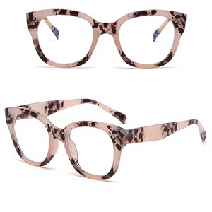 Montures optiques carrées rétro, couleur écaille transparente, léopard, lunettes de lecture bloquant la lumière bleue - Product Image 1