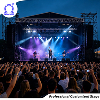 Scène de concert portable en aluminium résistante au vent, pour les équipes de production d'événements en plein air