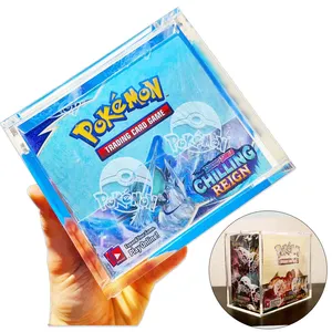 Оптовая продажа 2021 популярная акриловая коробка Pokemon ETB, чехол, акриловая Коллекционная Элитная коробка для тренировок
