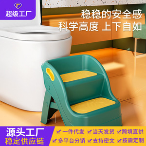 Children <b>Step</b> <b>Stool</b> Plastic Non Slip 37.7x18x53.3cm For Toilet Bathroom Kids Age 2-4 Years - Product Image 5