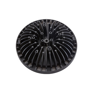 Top Cup Metal Heat Sink Die Casting Aluminum CNC Processing Custom Size Black Finned Cooling Component - Product Image 2