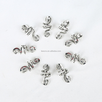 Perles de cheveux Viking en alliage, spirales, anneaux, clips, manchettes métalliques pour dreadlocks, tresses, bijoux et accessoires pour cheveux