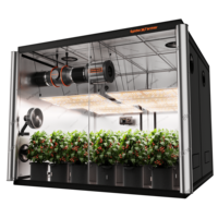 Örümcek çiftçi 8x8x6.5ft komple büyütme çadırı kiti 4 adet 450W SF4000 tam spektrumlu LED akıllı GGS denetleyicisi ile ışık büyümek