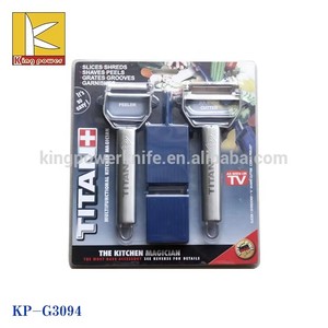 Juego de 3 Utensilios de Cocina Multifuncionales de Acero Inoxidable, Pelador de Verduras, Seguro para el Contacto con Alimentos, Sostenible - Product Image 4