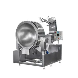 automatic stainless steel manufacturer of high-volume industrial mixed sugar curry paste and hot sauce cooking mixers
