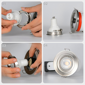 Châu Âu Lửa Đánh Giá Phê Duyệt Tiêu Chuẩn IP20 Chống Cháy Trần Downlights Lõm <span class=keywords><strong>Gu10</strong></span> <span class=keywords><strong>Cob</strong></span> Down Lights 5 Wát <span class=keywords><strong>Led</strong></span> Spot Light - Product Image 4