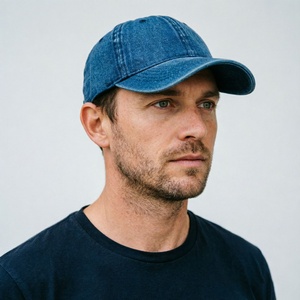 Custom Premium <b>Vintage</b> Cotton Washed Baseball <b>Cap</b> Unstructured Distressed Dad Hat Denim Baseball <b>Cap</b> for Men Women - Product Image 3