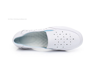 Zapatos de Enfermera Blancos de Cuero con Plataforma y Amortiguación de Aire, Antideslizantes y Cómodos para Mujer, Venta al Por Mayor - Product Image 4