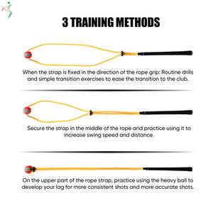 Corde d'entraînement pour la correction du swing de golf : améliore les compétences, le contrôle du rythme, sculpte le corps, renforce la mémoire musculaire, aide au contrôle du poids. - Product Image 5