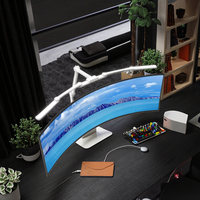 Lampe de bureau LED moderne, design simple et luxueux, lampe de table d'étude avec base décorative réglable pour la maison et le bureau
