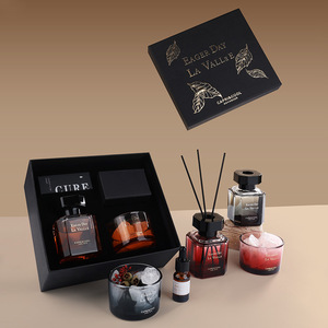 Difusor de Cristal LANJO, Set de Regalo de Velas Aromáticas, Fragancia Amaderada, Frasco de Vidrio, Decoración para el Hogar, Regalo de Aniversario - Product Image 1