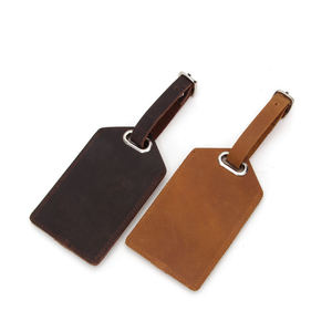 Hot Sale New Designer Custom Logo Genuine Leather Handmade Luxury Fashionable Eco-Friendly Durable Luggage Tag Customized Color - Product Image 5