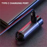 Senter Gantungan Kunci USB-C EDC Mini Berkualitas Tinggi Unik Elegan Profesional Tahan Lama dengan Cangkang ABS dan Pengait untuk Aktivitas Luar Ruangan