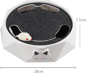 Giocattolo Interattivo Elettrico per Gatti con Piattaforma Girevole, 2 Velocità Regolabili, Gioco Automatico <span class=keywords><strong>Puzzle</strong></span> Cattura Topo, Accessori per Animali Domestici - Product Image 6