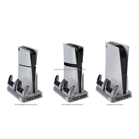 Support de refroidissement multifonctionnel TP5-5505 avec dissipation thermique et éclairage RGB pour PS5 Slim Pro DE UHD, station de charge pour manettes de jeu