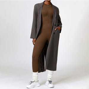 Бесшовные комбинезоны в рубчик зимние теплые тренировочные комбинезоны для девочек с длинными рукавами удобные спортивные боди на молнии леггинсы женские комбинезоны - Product Image 2