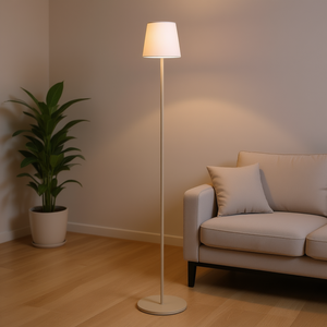 Lámpara de Pie Textil EGLO 'Fiorana' Moderna para Sala de Estar, Color Arena/Blanco, E14/7,5W (9829648320) - Product Image 2