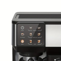 Machine à expresso électrique programmable à une touche, mousseur à lait automatique, cafetière 20 bars pour cappuccino, latte, acier inoxydable