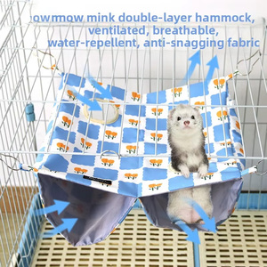 Nido de túnel de hamaca de doble capa ecológico para hurones Kanga comadrejas ardillas juguete de movimiento interactivo de verano para mascotas - Product Image 6