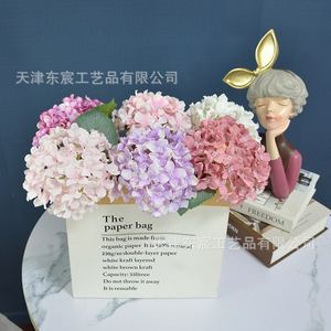 Hydrangea artificielle à tige unique, petite fleur en soie pour mariage, décoration intérieure, accessoires de photographie en extérieur - Product Image 2