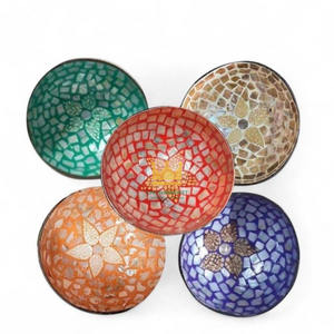 Wholesale <b>Eco</b>-Friendly Classic <b>Egg</b> Shell Seashell Mother of Pearl Inlaid Vietnam Coconut Shell Bowl Cheap Price - Product Image 4