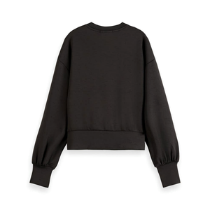 Col rond couleur unie manches longues femme sweat ample confort marque de luxe automne vêtements sweats personnalisés pour décontracté - Product Image 2