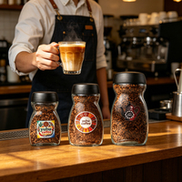 Café Negro Instantáneo Adelgazante de Venta Caliente 50g 100g 200g Café Liofilizado Arábica Café Instantáneo OEM/ODM