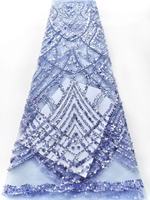 Vente flash : Tissu de dentelle brodée en maille à sequins perlés, 100 % polyester, écologique, de luxe, pour robe de mariée